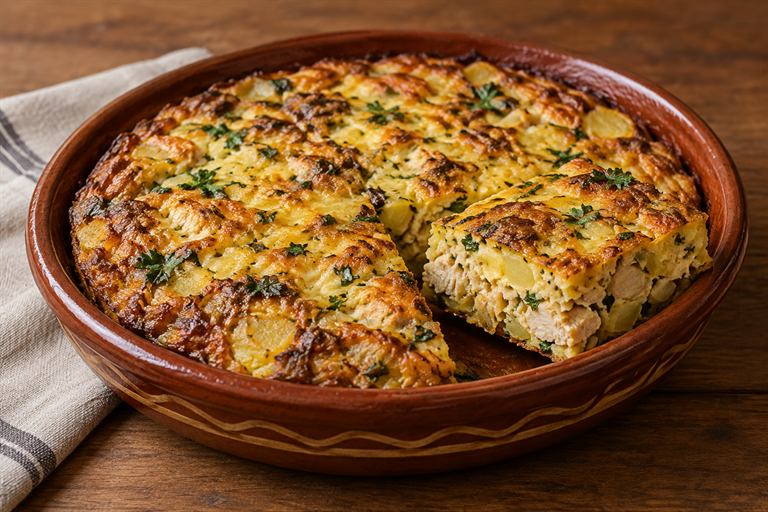 طاجين تونسي بالبيض