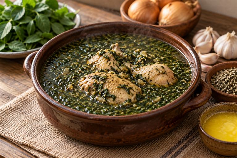 ملوخية بالدجاج